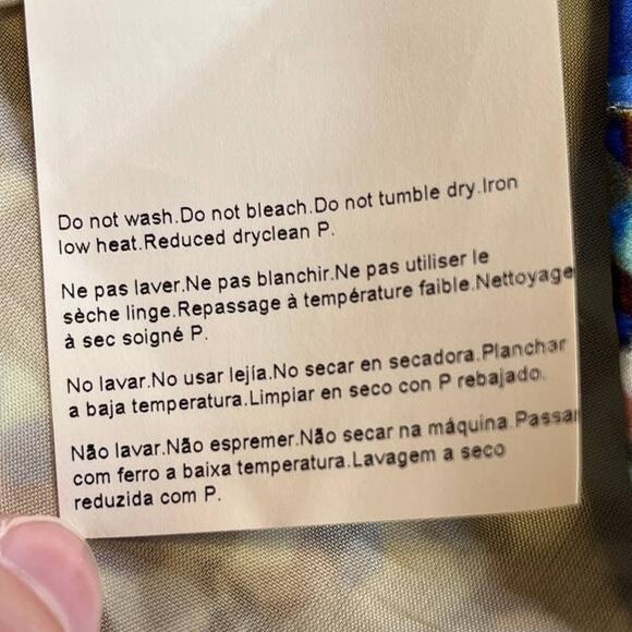 HUGO Hugo Boss Multicolor Abstract Silk Long Sleeve Sheath Dress Women Sz 2 - Picture 12 of 12